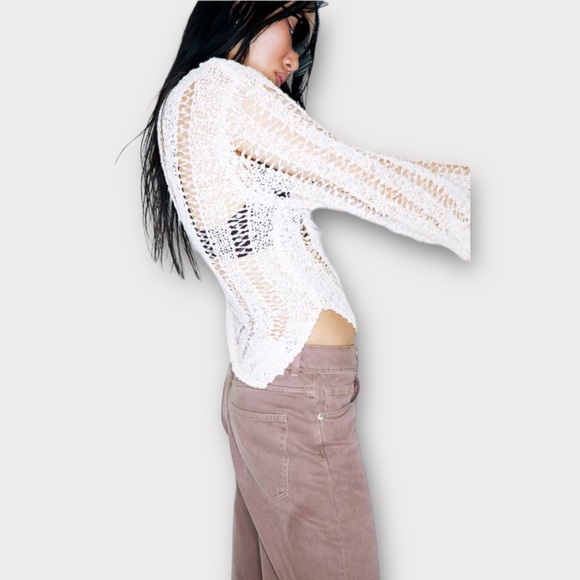 Brown Divided Wide High Jeans - Picture 4 of 5